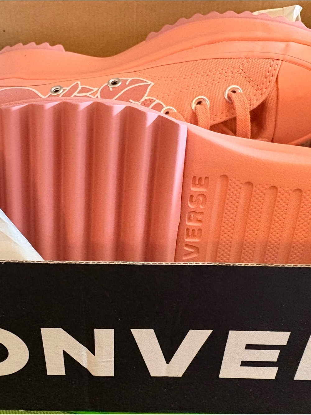 Converse Women’s Platform Sneakers in Coral